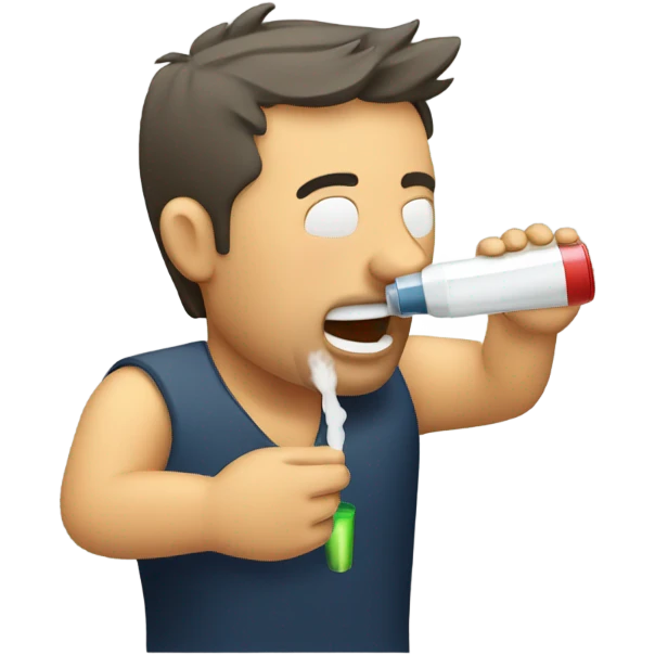 A men taking the alcool test emoji