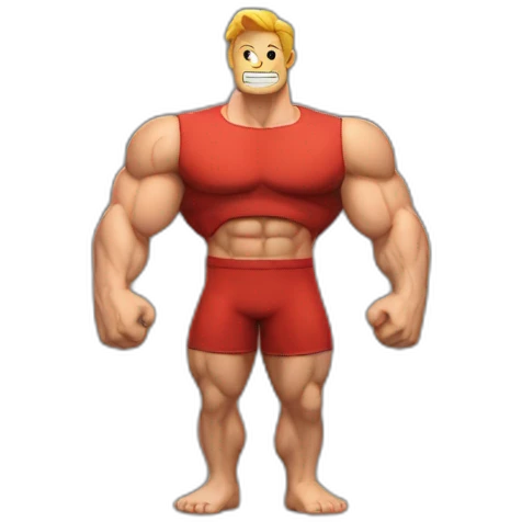red muscle emoji