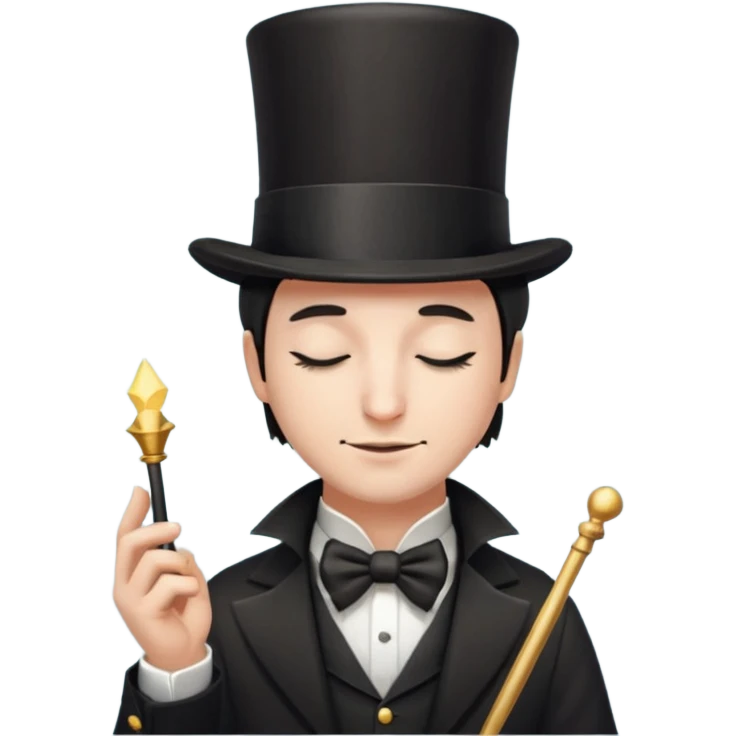 Magician closed eyes  emoji