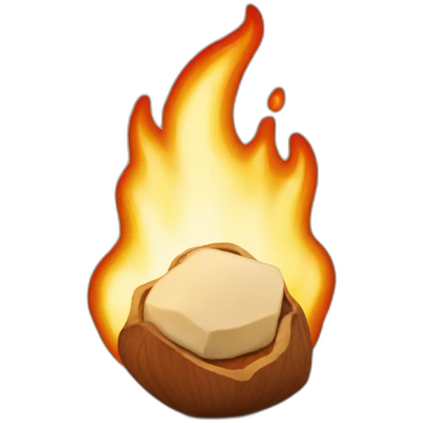 burning nut emoji