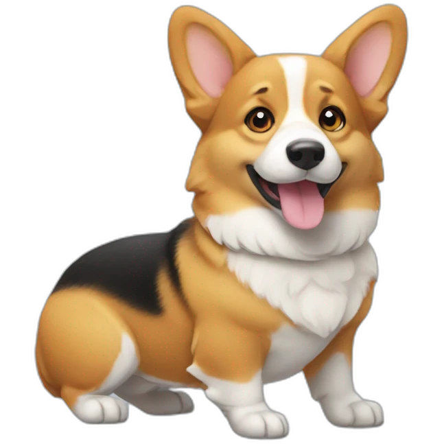 corgi looking back emoji