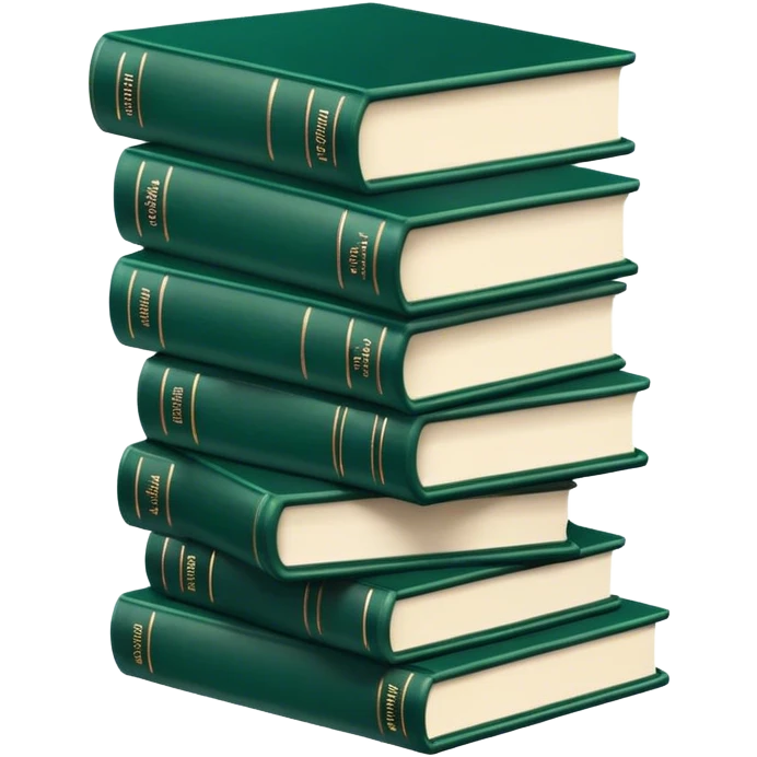 dark emerald aesthetic book stack emoji