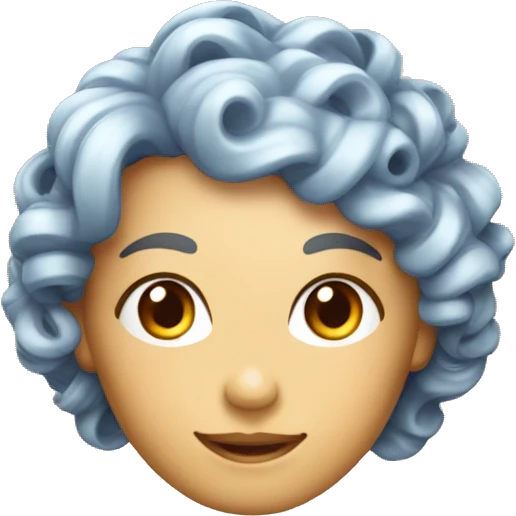 a plastic curler for hair no human emoji