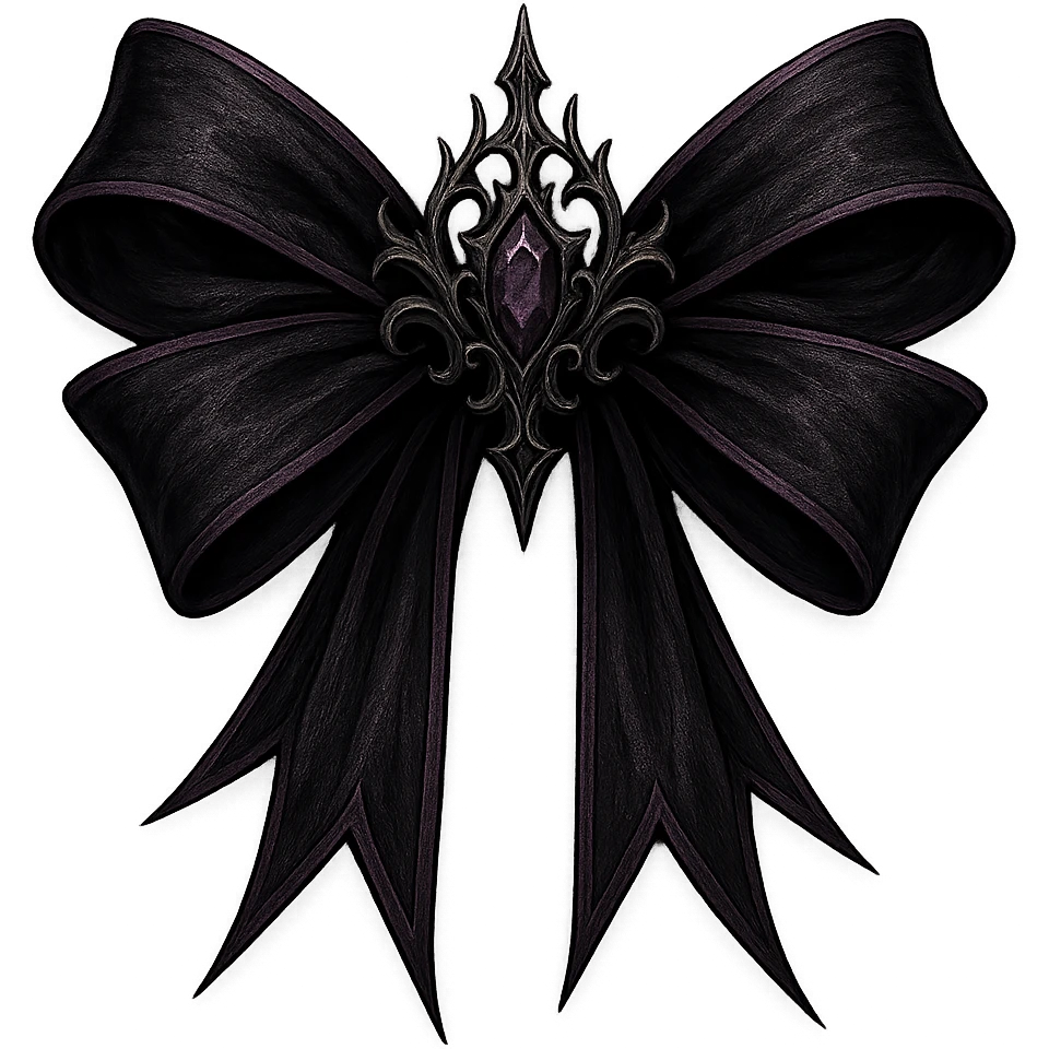 goth bow, remove background emoji