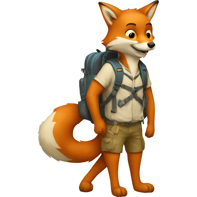 fox with a backpack emoji