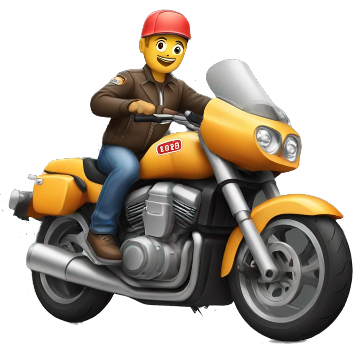 Sport Motorbike beer emoji