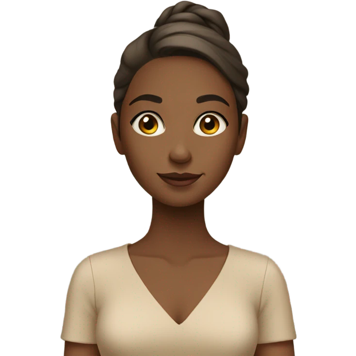 Beautiful girl in a beige dress emoji