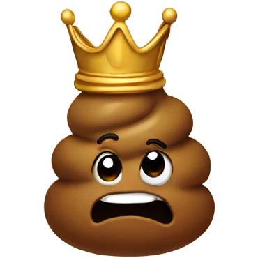 Poop wearing a crown emoji