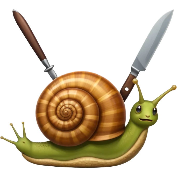улитка с ножом emoji