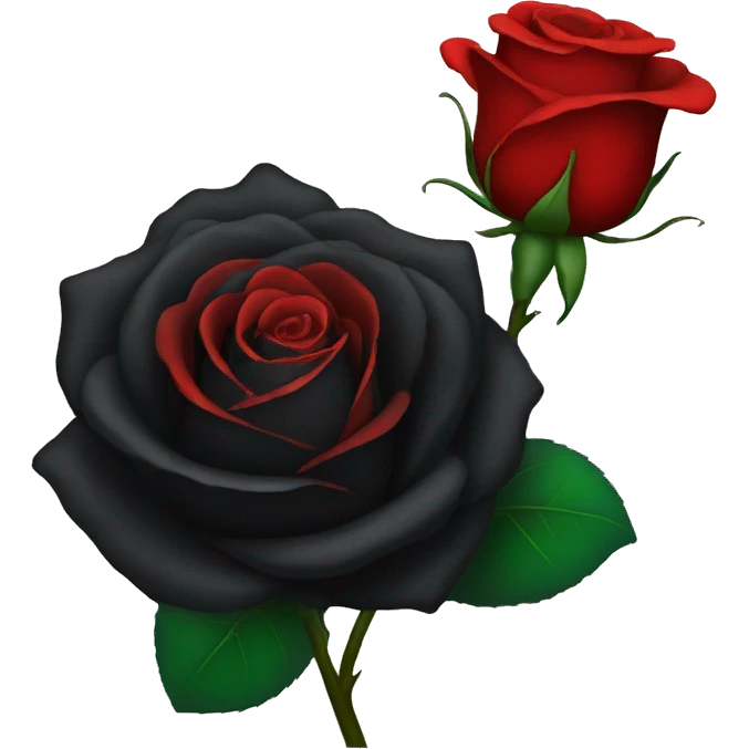 black rose  with red heart  emoji