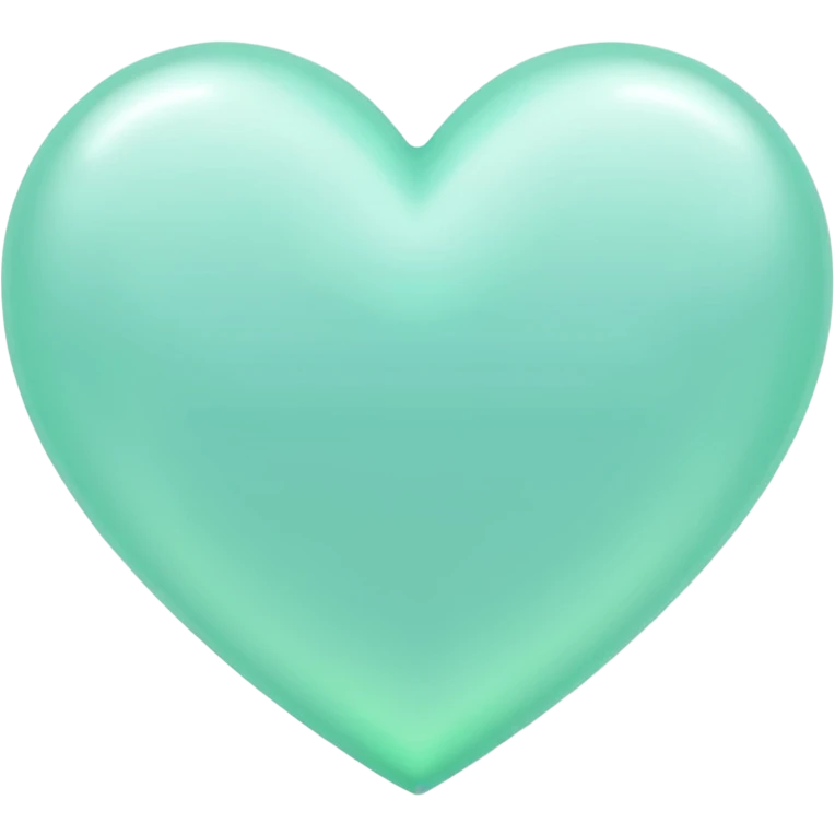 white heart with soft mint glow emoji