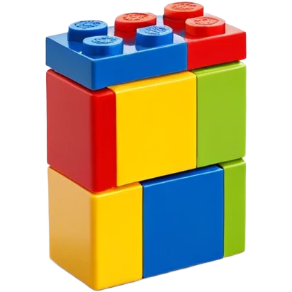 super simple cartoonish lego block emoji