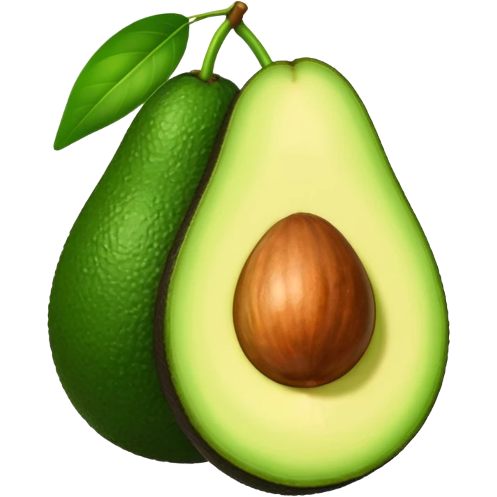 Granada abierta con su hoja (fruta) emoji