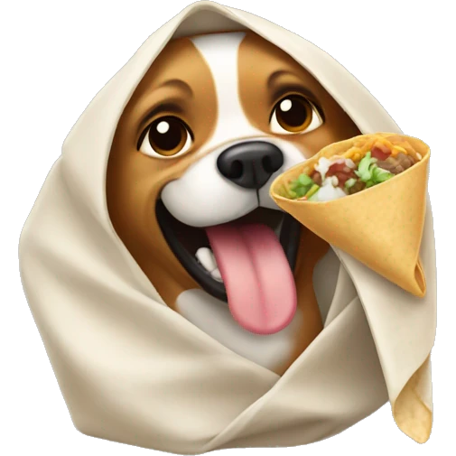 Dog eating a burrito  emoji