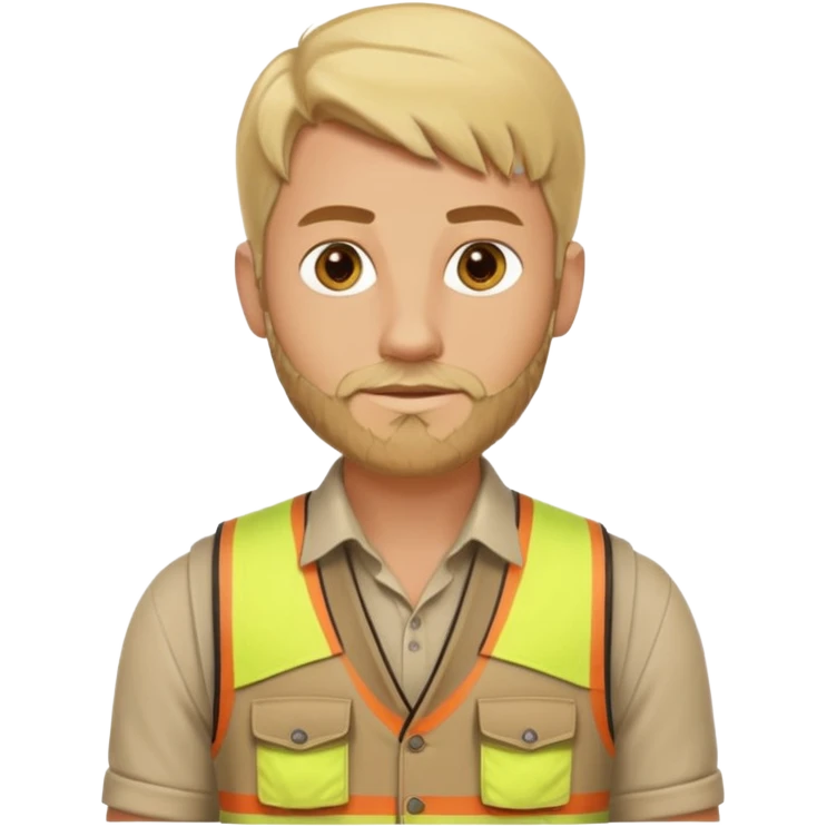 male blond long haired agent with short beard in egypt emoji