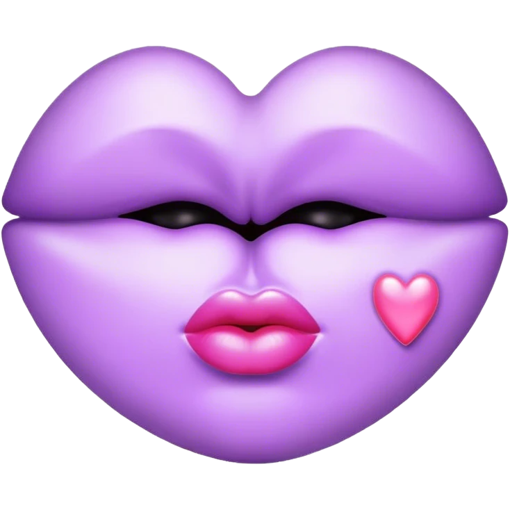 Light purple in the form of a kiss emoji
