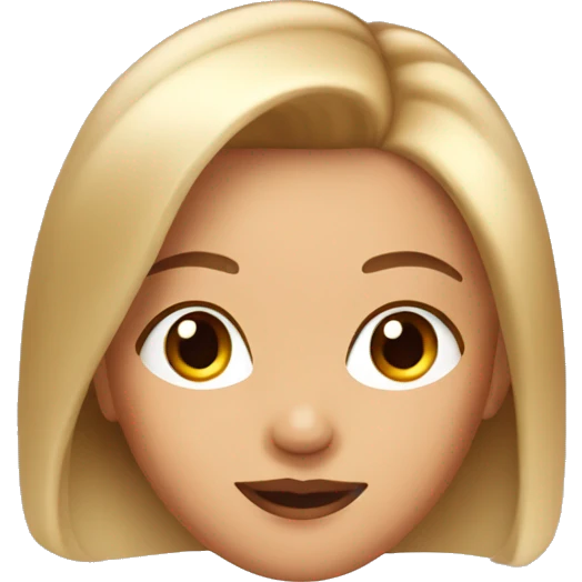 Cute woman with silk pressed hair emoji