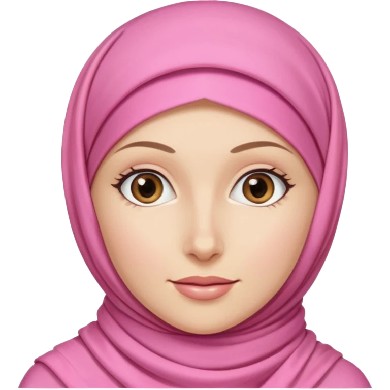 White woman wear pink hijab 🧕  emoji