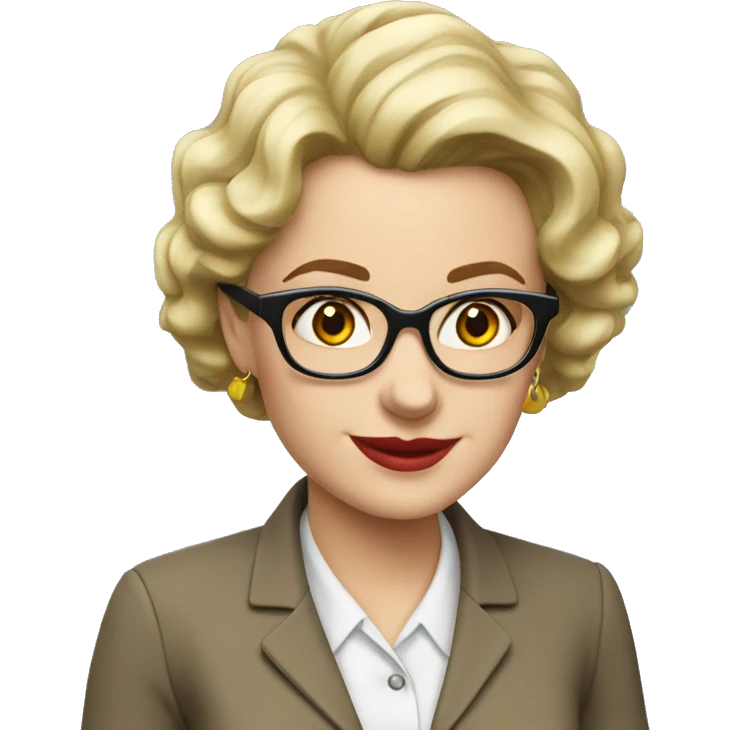 teacher 50s white woman glasses medium build emoji