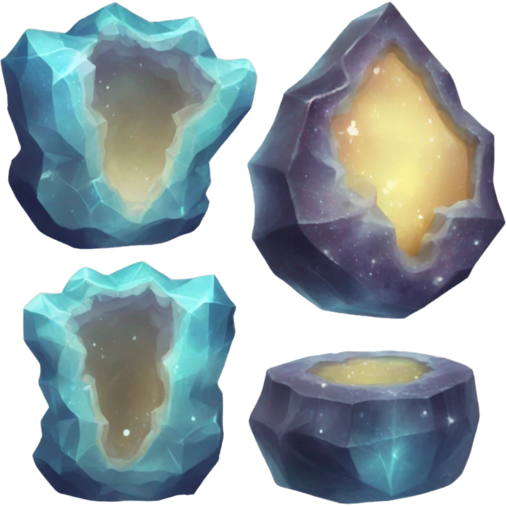 empty crystal geode magical robes emoji