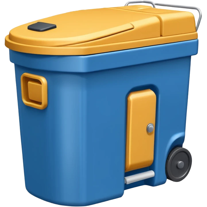 honey bucket portable toilet with a door slightly open emoji