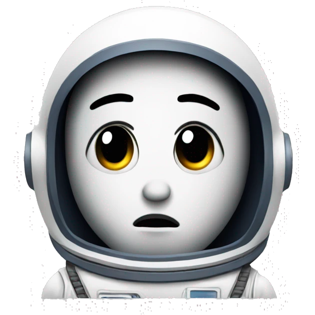 confused sad astronaut  emoji
