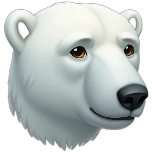 Sad polar bear emoji