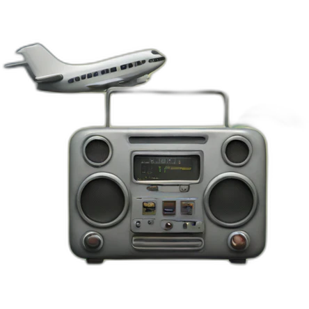 radio waves coming from airplane emoji