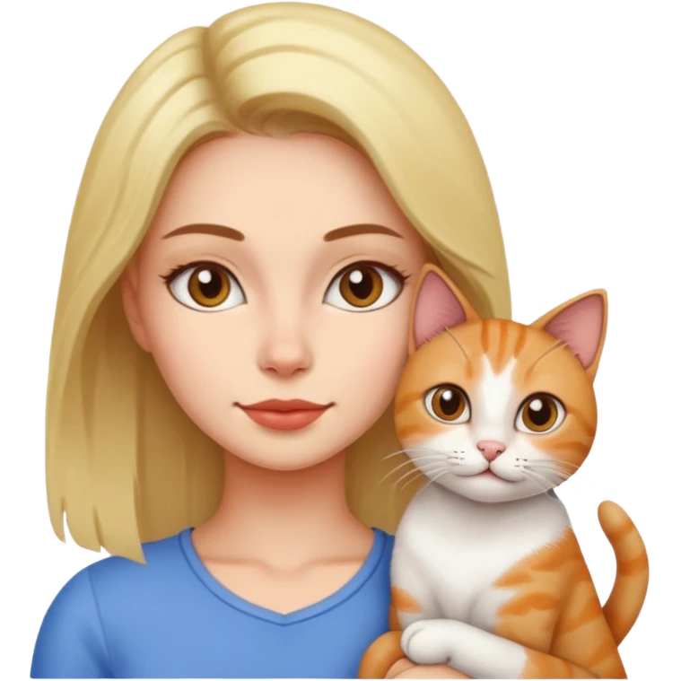 Cat with woman emoji