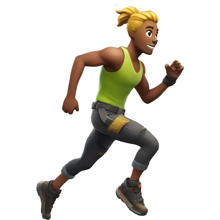 fortnite character running emoji