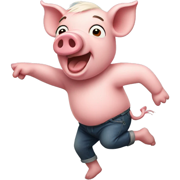 Pig dancing emoji