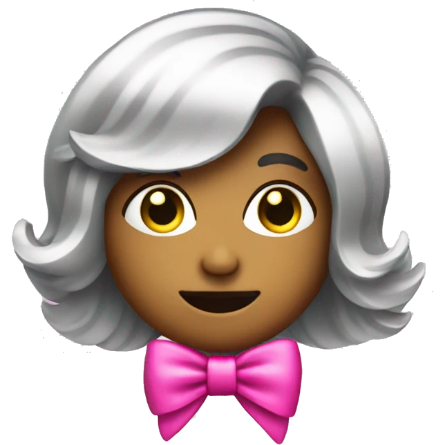 disco with a pink bow emoji