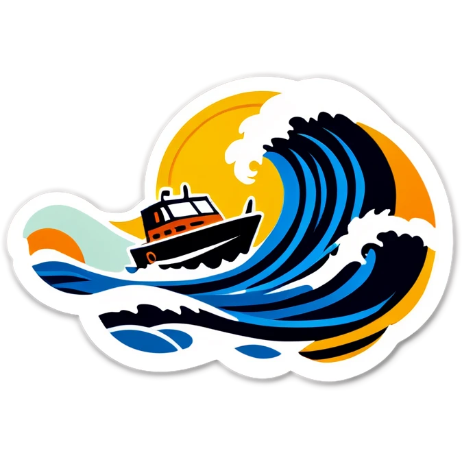 boat in waves emoji