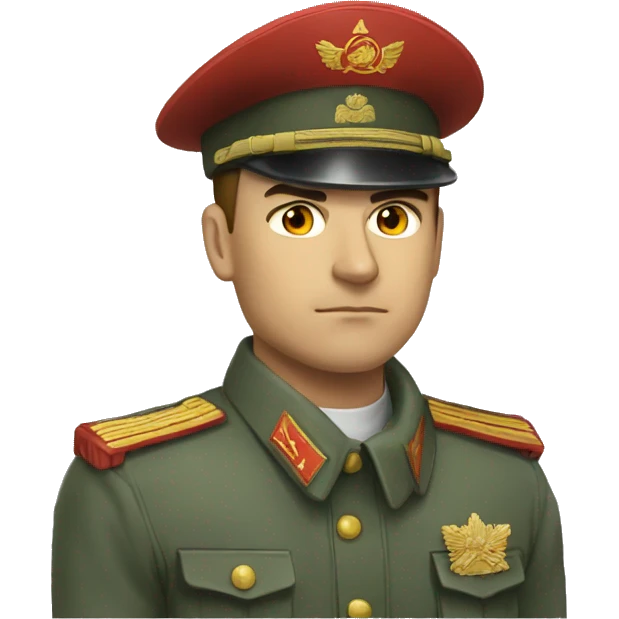 ussr soldier serious with takes emoji
