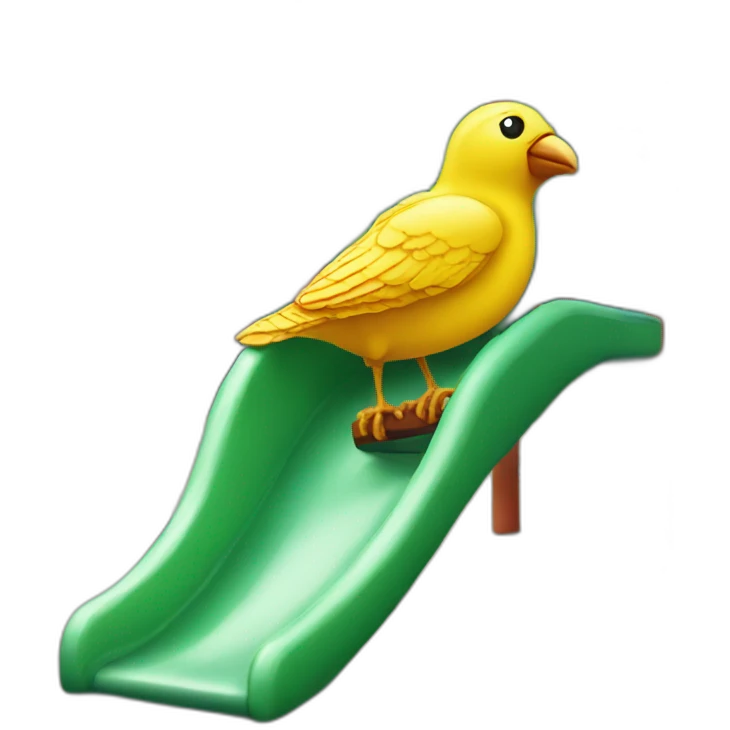 playground slide as a bird emoji