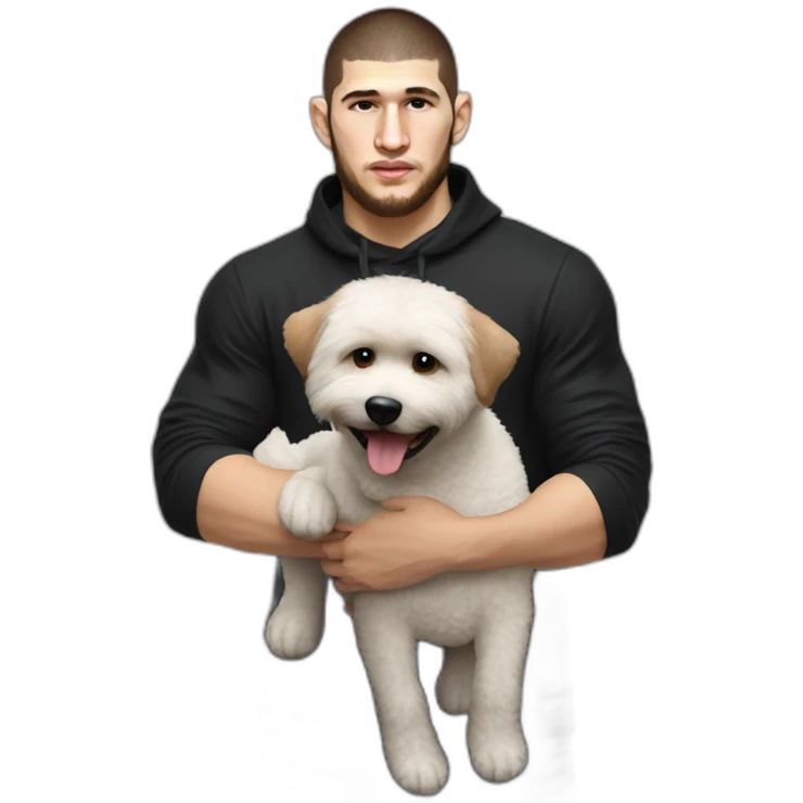 Khabib nurgamedov with dog emoji