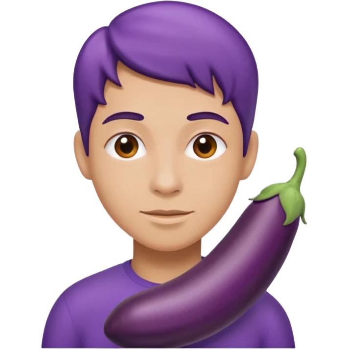 Eggplant shoved into vagina emoji