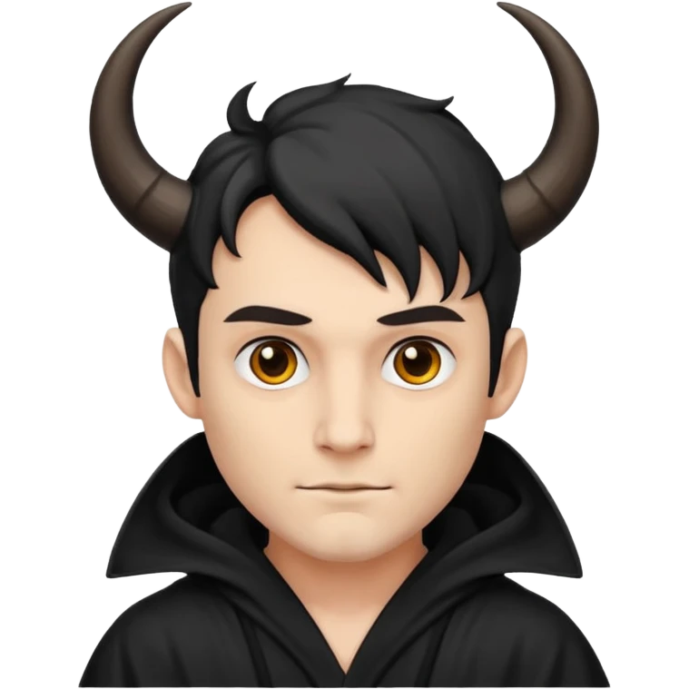 Black Horns on male halloween emoji