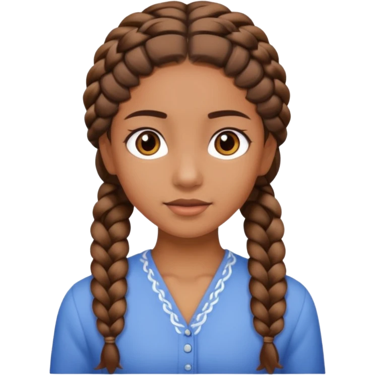 braided hair girl emoji