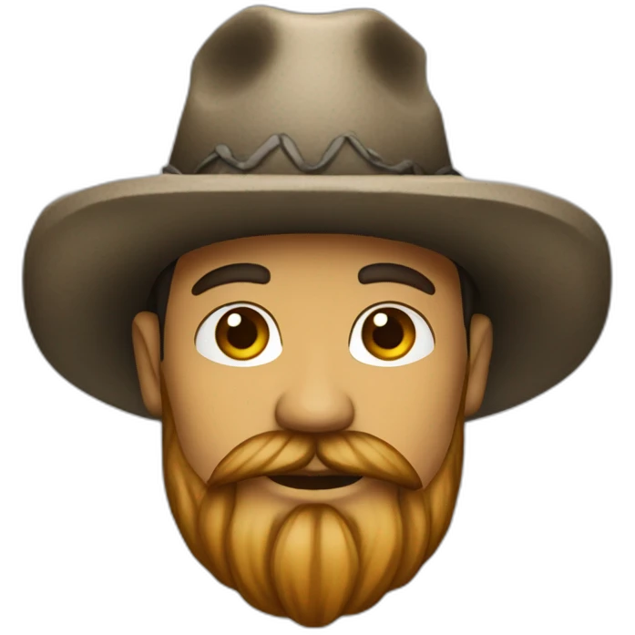 a tattooed gringo with a beard and a hat emoji