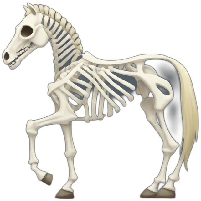 skeleton horse emoji