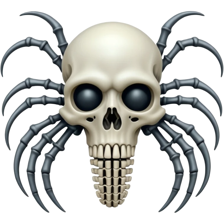 organic wires and bones fused together, undead, Giger-esque biomechanical style emoji