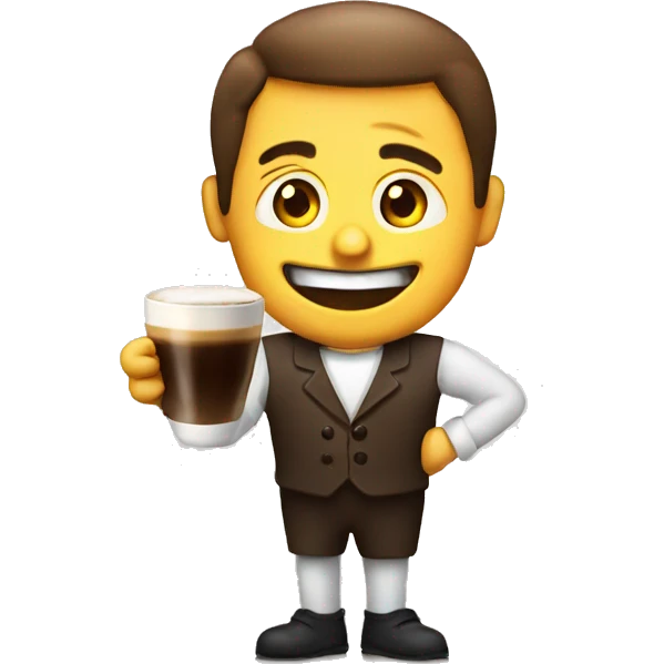 Cheeky espresso emoji