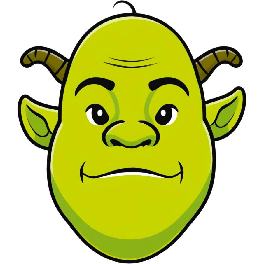 iconic Shrek face emoji