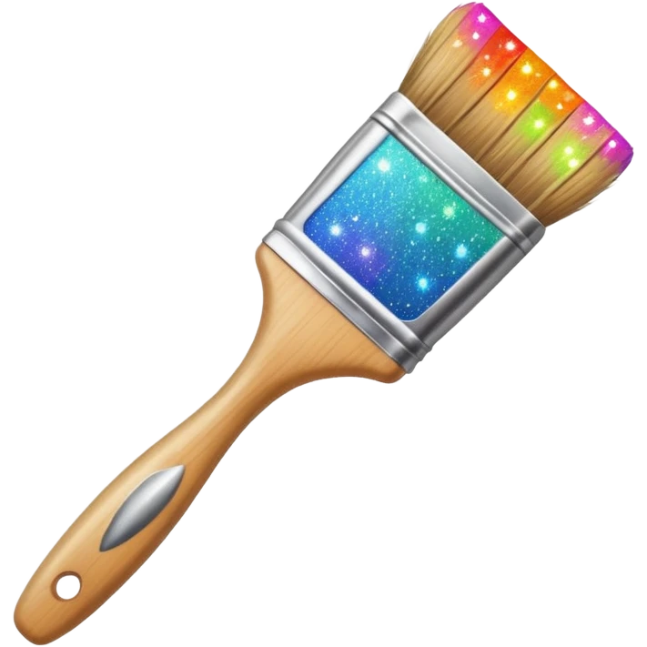paintbrush with sparkles around emoji