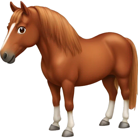 chestnut horse emoji