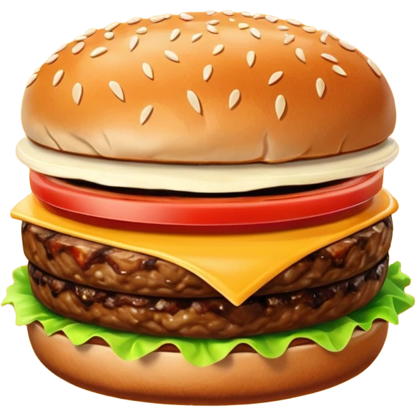 cooked hamburger patty no toppings emoji