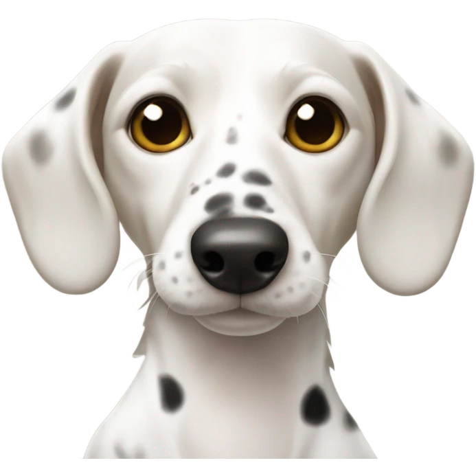 white dachshund with spots emoji