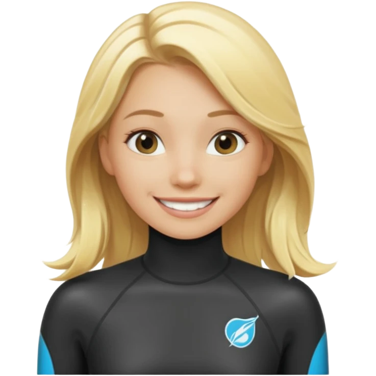 blonde haired white skinned surfer girl emoji