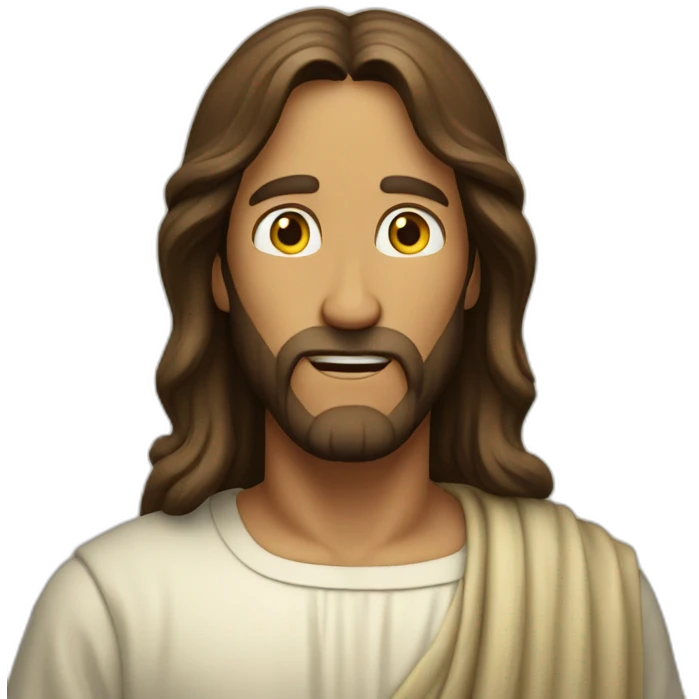 Jesus is surprised emoji